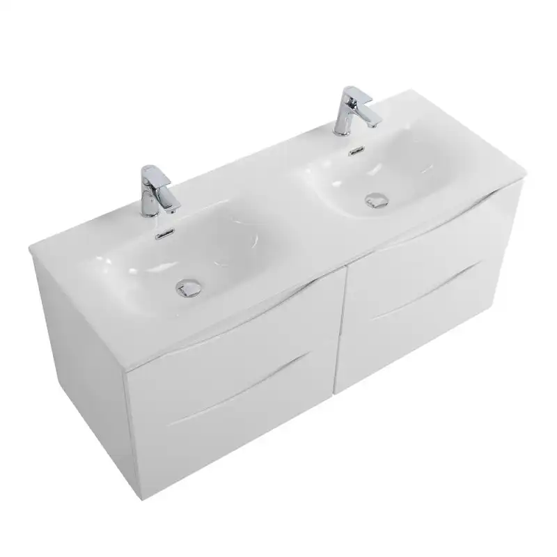 Тумба под раковину BelBagno MARINO-CER-N-1200-4C-SO-BL-P подвесная Bianco Lucido фото 4