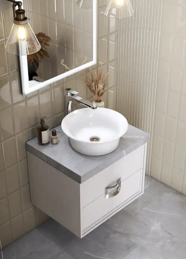 Раковина KERAMA MARAZZI CANALETTO накладная, 40 см, белая глянцевая, CN.wb.40 фото 2