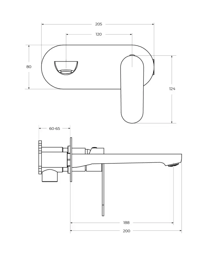 Смеситель для раковины CEZARES STYLUS-BLI1-IN-W0 встраиваемый, Сатин фото 2