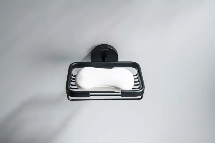 Мыльница для ванной Aquatek Бетта AQ4633MB, Черный матовый фото 4
