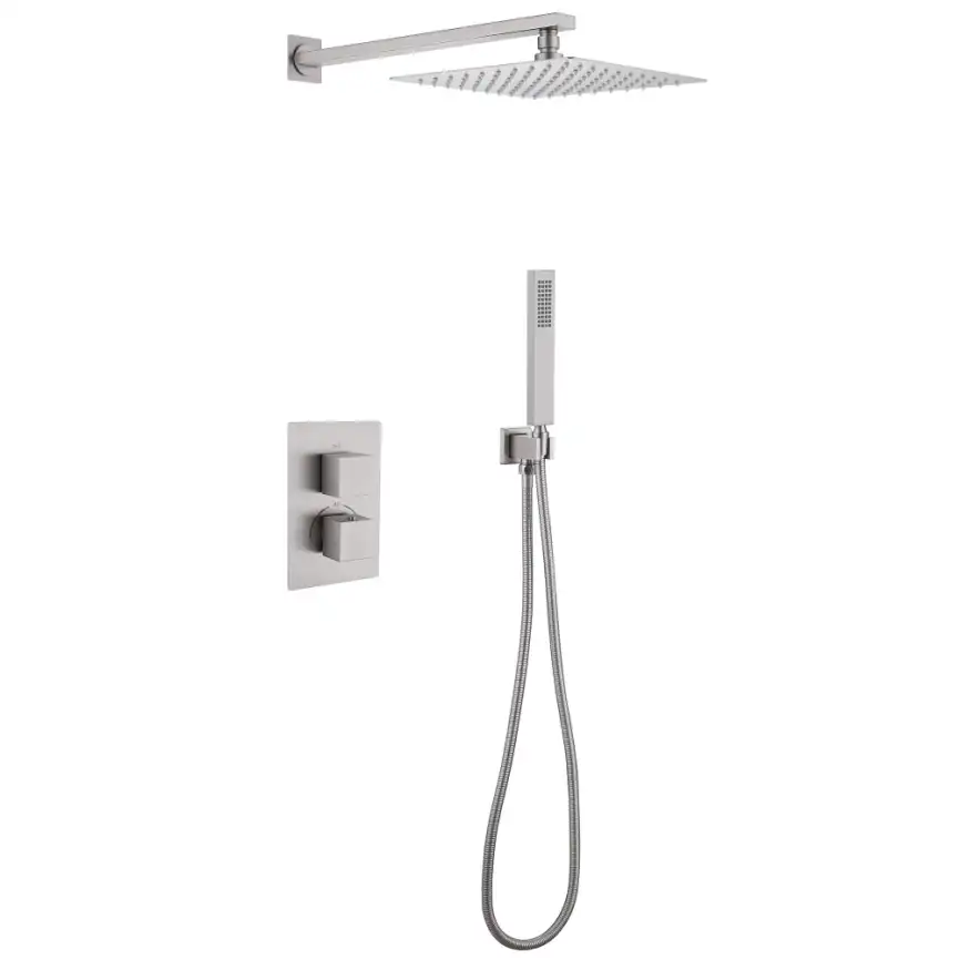 Душевая система ABBER Daheim AF8251SP скрытого монтажа без излива, термостат, сатин фото 1