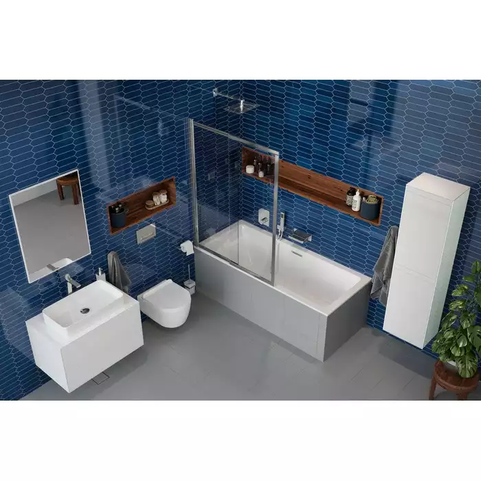Акриловая ванна Excellent Heaven Slim 180х80 WAEX.HEV18WHS с тонким бортом, встраиваемая, Белая фото 4
