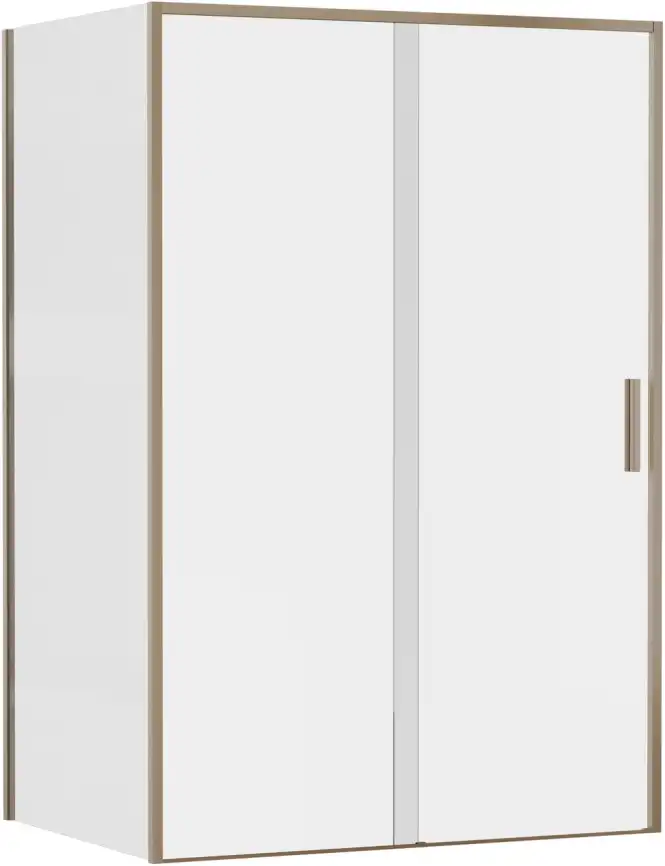 Душевой уголок Aquanet Pleasure Evo 130x90 AE65-130x90-GBT профиль золото-никель браш, прозрачное стекло_ фото 1