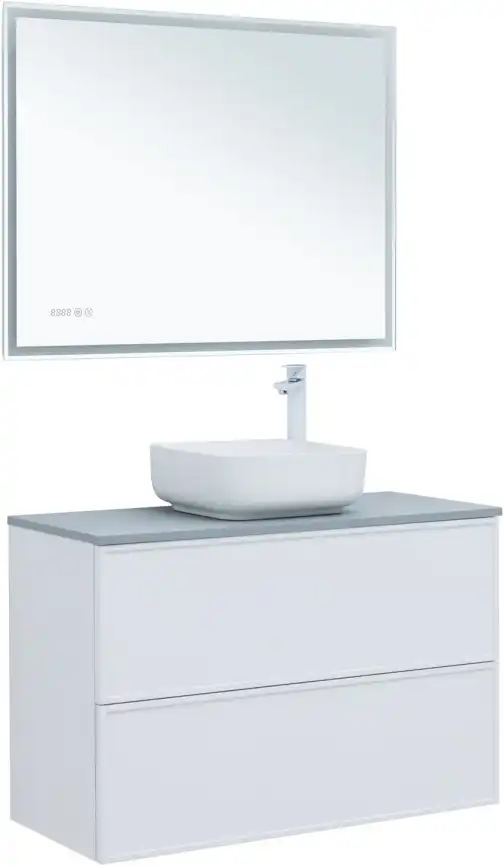 Тумба под раковину Aquanet Арт 100 белый матовый 313257 фото 11