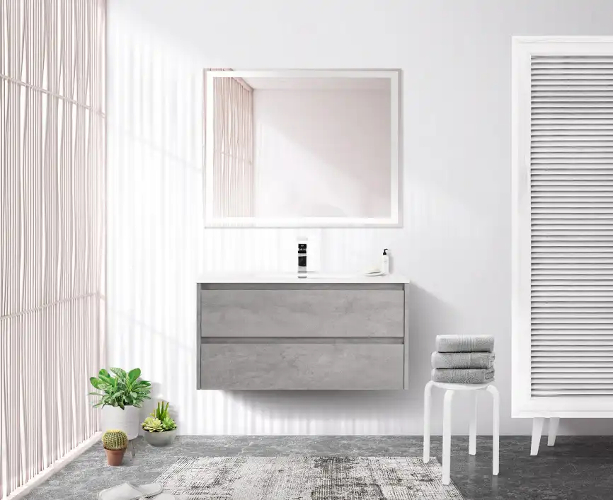 Тумба под раковину BelBagno KRAFT-900-2C-SO-CG подвесная Cemento Grigio фото 10