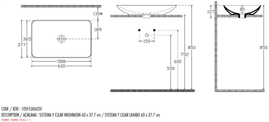 Раковина  Allen Brau Fantasy 60х38х13 4.11016.20, Белая глянцевая фото 2