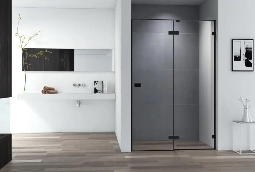 Душевая дверь Cezares BELLAGIO 140 см, BELLAGIO-B-12-140-C-NERO, профиль Черный, стекло Прозрачное фото 1