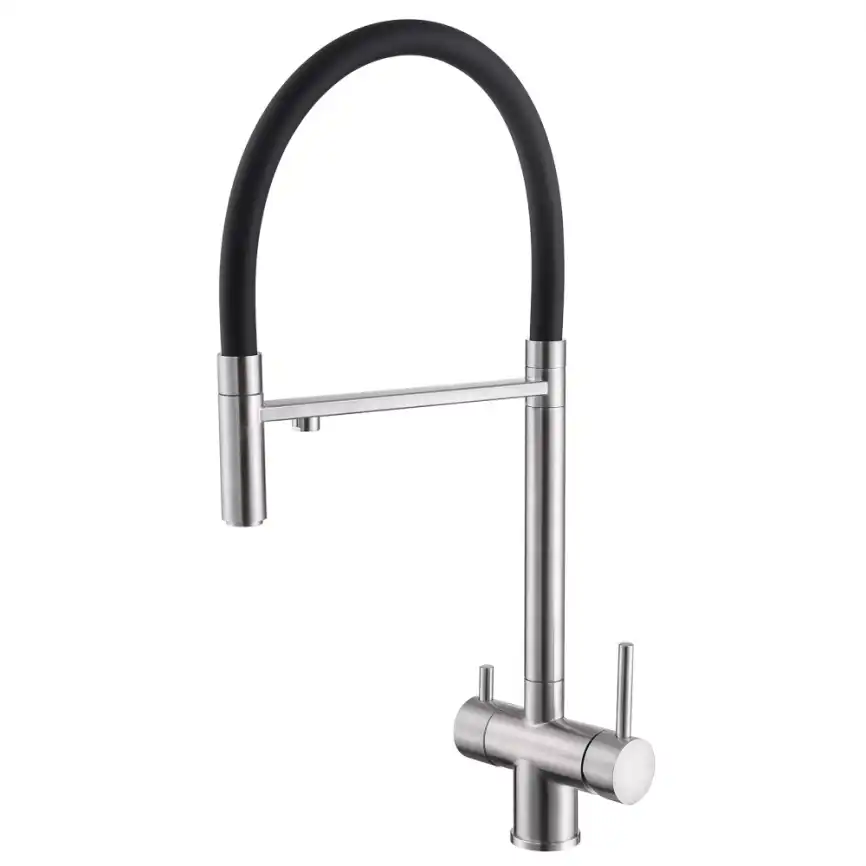Смеситель для кухни Abber Wasser Kreis AF81141 с подключением к фильтру с питьевой водой, Хром фото 1