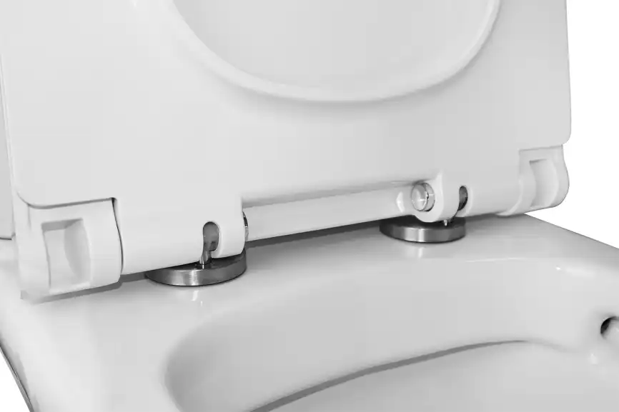 Унитаз напольный Azario Glory AZ-49 безободковый, с бачком и сидением микролифт, Белый глянцевый фото 7