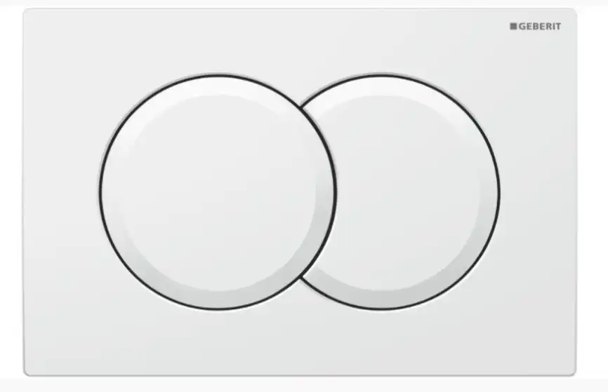 Кнопка смыва Geberit Delta 01 115.107.11.1 двойной смыв, пластик, альпийский белый фото 1