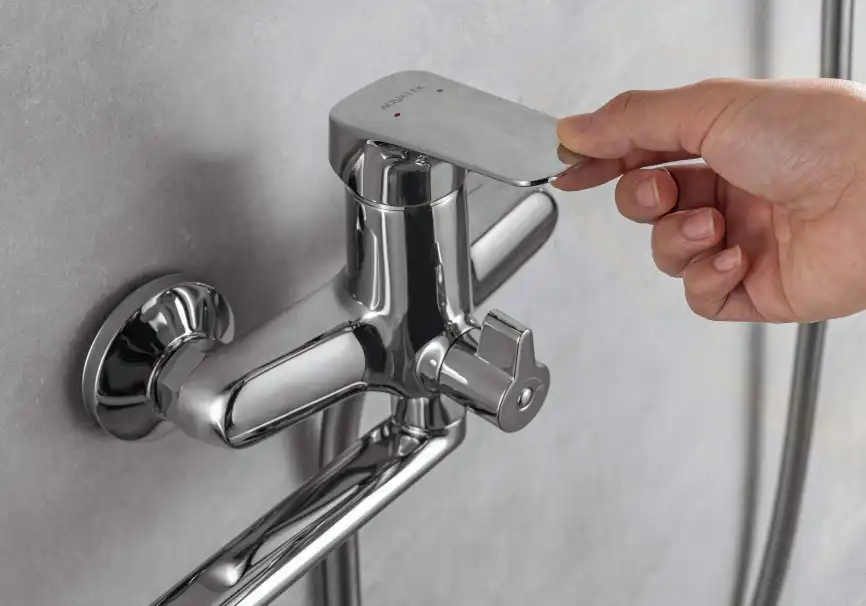 Комплект смесителей для ванны Aquatek Вега AQ1033CR, 3 в 1 однорычажный, Хром фото 9