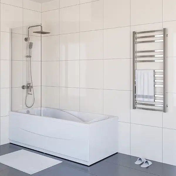 Шторка для ванны Mirsant Clear 80 см, УТ000065062, профиль Хром, стекло Прозрачное фото 1