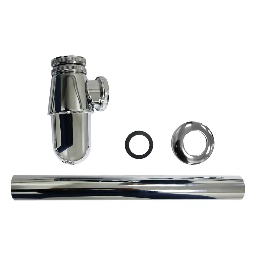 Сифон для раковины AZARIO AZ-107-CHR без выпуска, G 1 1/4 латунь, хром фото 2