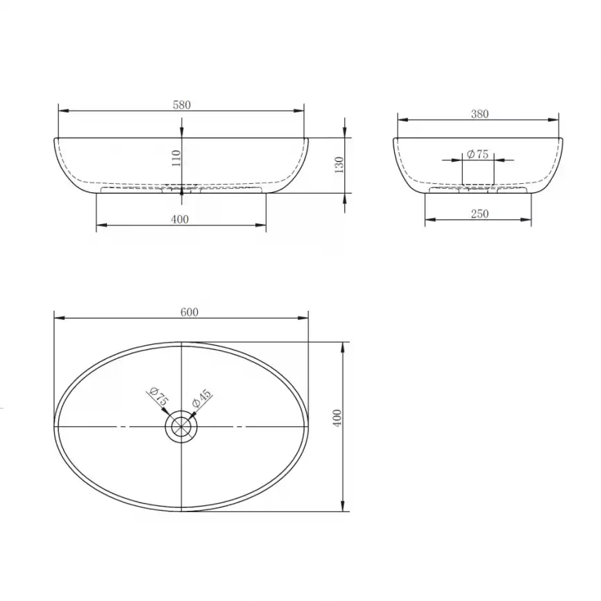 Раковина накладная ABBER KRISTALL 60х40х13 AT2801Emerald, овальная, зеленая фото 5