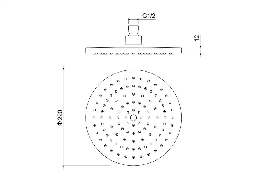 Верхний душ Aquatek  AQ2086MB, Черный матовый фото 2