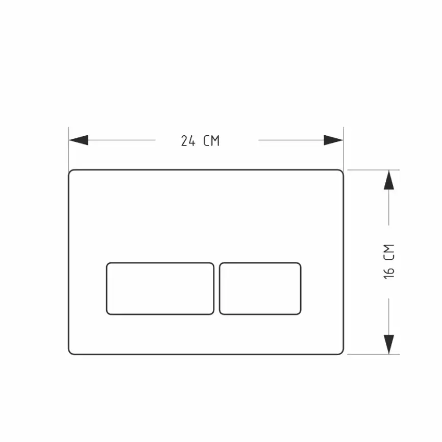 Клавиша смыва AVS 809-0011-CR прямоугольные кнопки, хром фото 4
