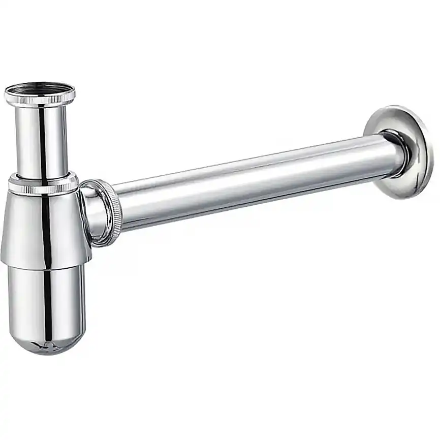 Сифон для раковины AZARIO AZ-107-CHR без выпуска, G 1 1/4 латунь, хром фото 1