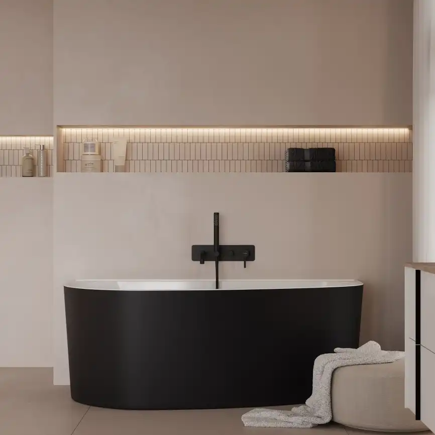 Смеситель для ванны Allen Brau Priority 5.31A05-GB (с внутренней частью, 3 выхода) золото фото 5