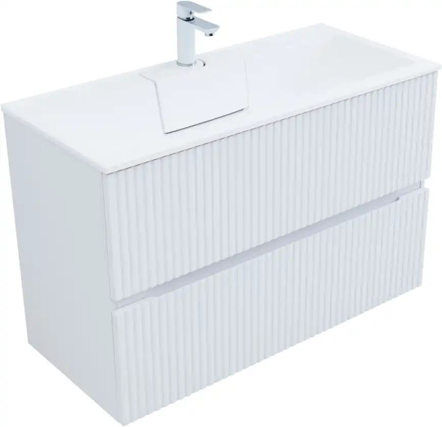 Тумба под раковину Aquanet Джейн 100 белый матовый 313288 фото 1
