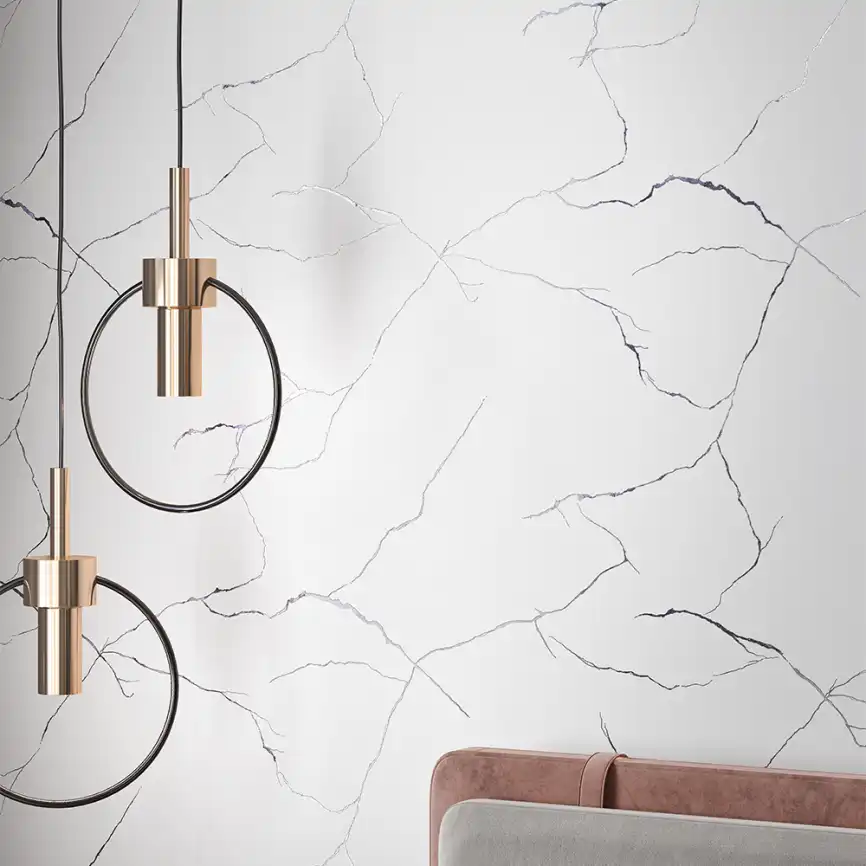 Керамогранит AVS Bettal Black 60x120 карвинг, белый фото 3