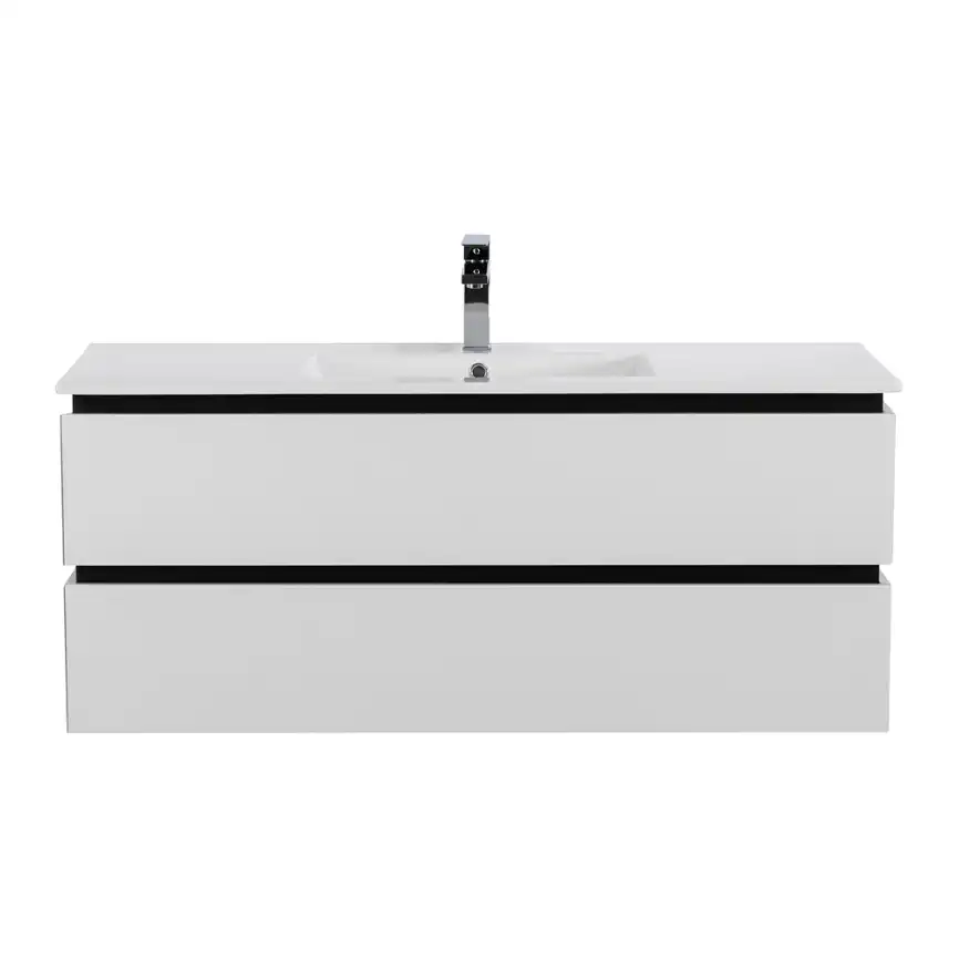 Тумба под раковину Cezares PLANE 120 см, PLANE-1200-2C-SO-BL подвесная, Bianco Lucido фото 1