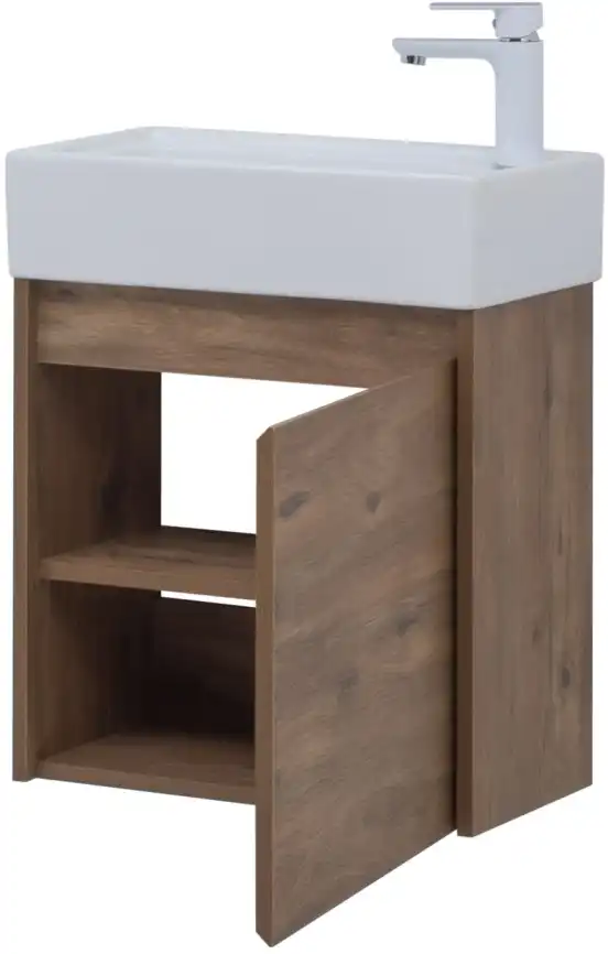 Тумба под раковину Aquanet Nova Lite 50 дуб рустикальный (1 дверца) 298855 фото 7