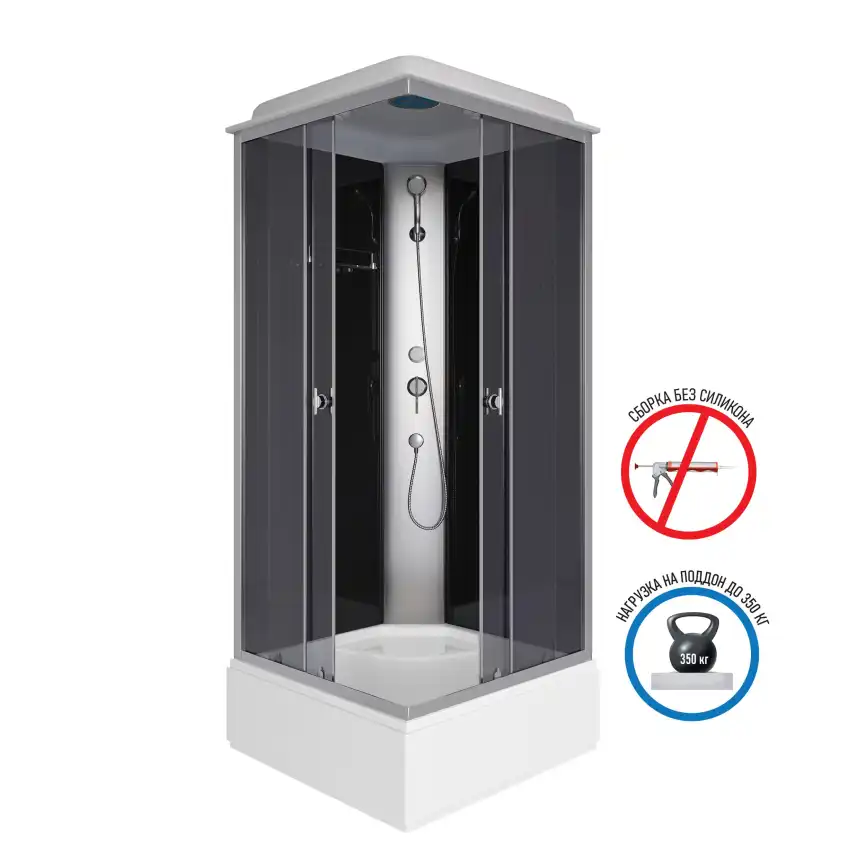 Душевая кабина Niagara Eco 90х90х215 E90/26Q/TN средний поддон, без гидромассажа фото 1
