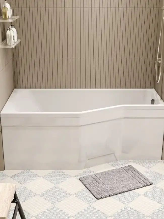 Акриловая ванна Marka One Convey 150x75 Асимметричная белая Левая 01кон1575л фото 4