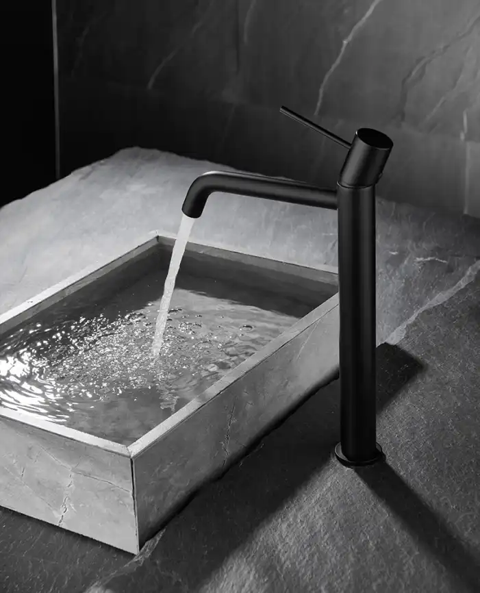 Смесители для раковины AVS Slimmer 811-101-MB высокий, черный матовый фото 6