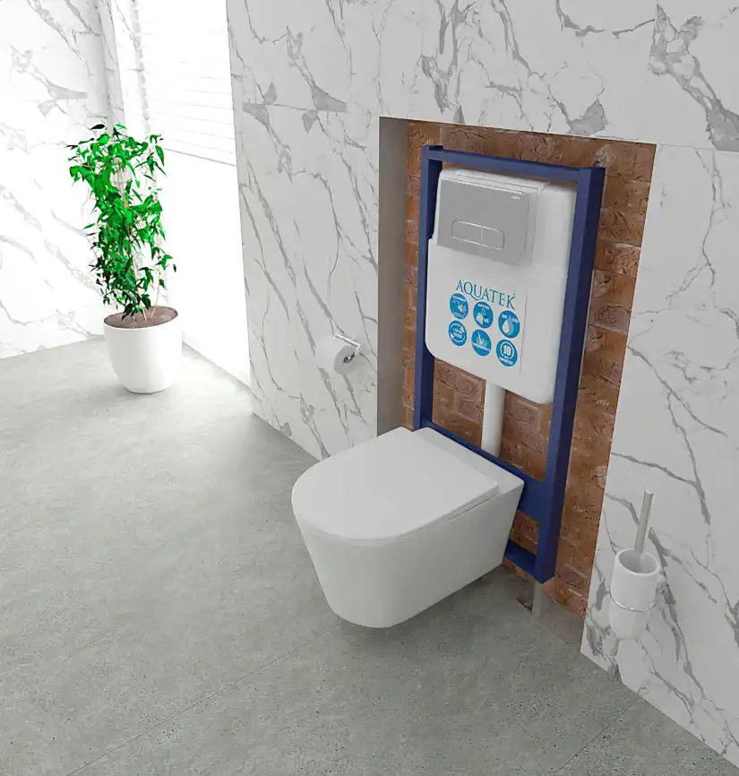 Подвесной унитаз Aquatek Оберон AQ1363W-00 безободковый, с сиденьем микролифт, Белый фото 7