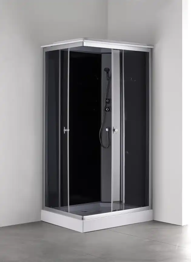 Душевая кабина Loranto 100х80 CS-5180-13R G, низкий поддон, цвет профиля сатин фото 18