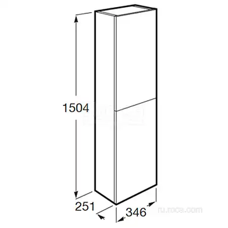 Пенал Roca Domi ZRU9307869 подвесной цвет, Серый матовый фото 5