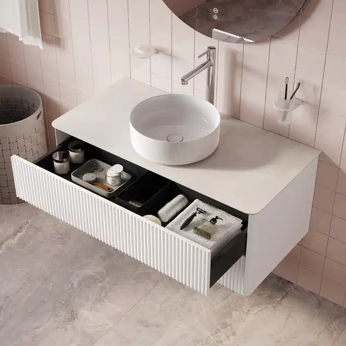 Тумбасо столешницей IDDIS Aiger 100, подвесная, Белая, AIG10W0i95K фото 4