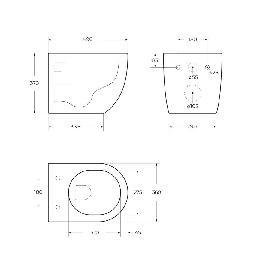 Унитаз подвесной BelBagno UNO 2.0 BB7306CHR/SC безободковый с сиденьем фото 10