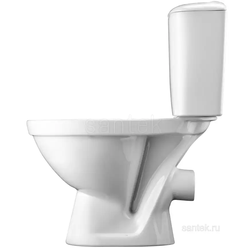 Унитаз-компакт Santek Паллада с горизонтальным выпуском, эконом- 2 реж., полипропилен, 1WH302371 фото 5