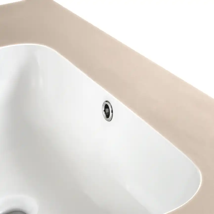 Раковина мебельная AVS Шарм 100x56 белая/кремовая фото 4