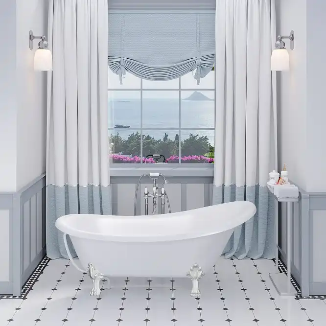 Ванна из литьевого мрамора  Aqua de Marco EDELWEISS 170х78 с белыми ножками Белая 1170WWEDE фото 2