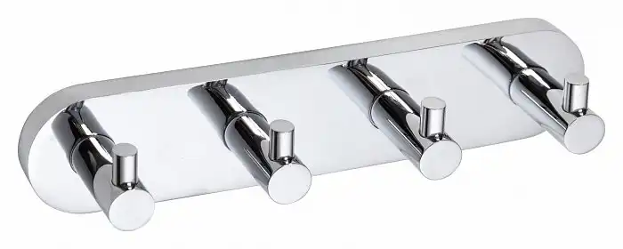 Планка с 4-мя крючками 25 см BEMETA OMEGA хром 104405212 фото 1