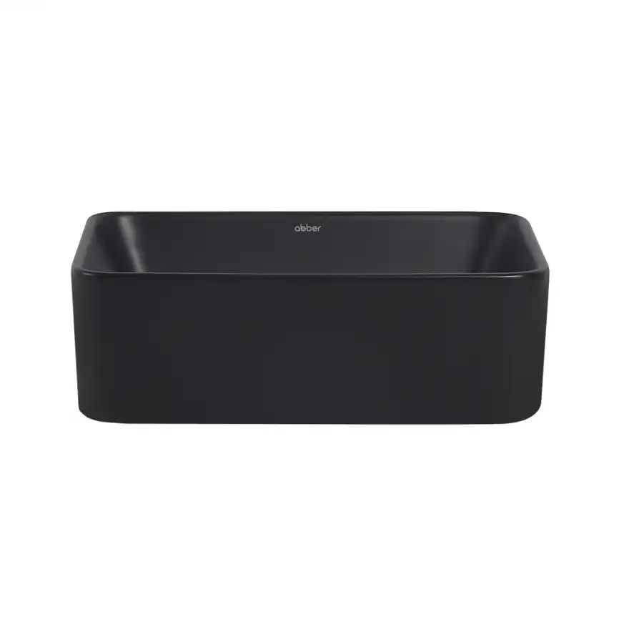 Раковина накладная ABBER RECHTECK 40,5х30х13 AC2213MB, прямоугольная, черная матовая фото 3