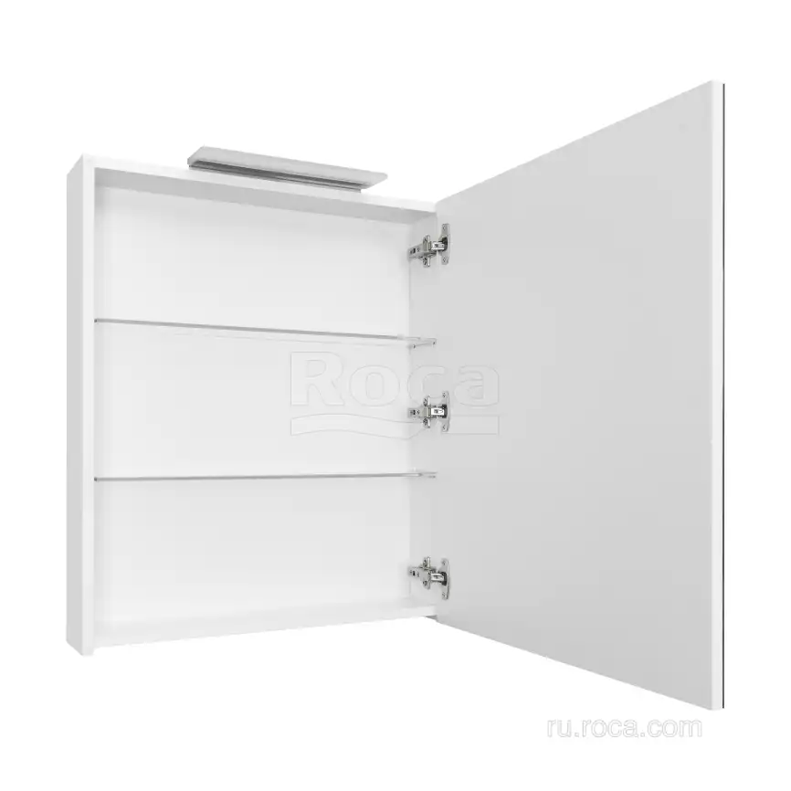 Зеркальный шкаф Roca Oleta 60 A857646806 с подсветкой, Белый глянец фото 2