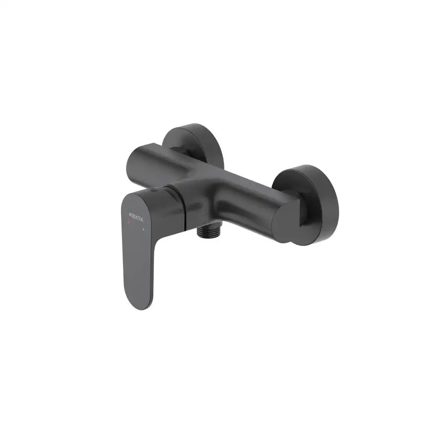 Смеситель для душа Aquatek Оберон AQ1232MB, с душевым гарнитуром однорычажный, Черный матовый фото 4