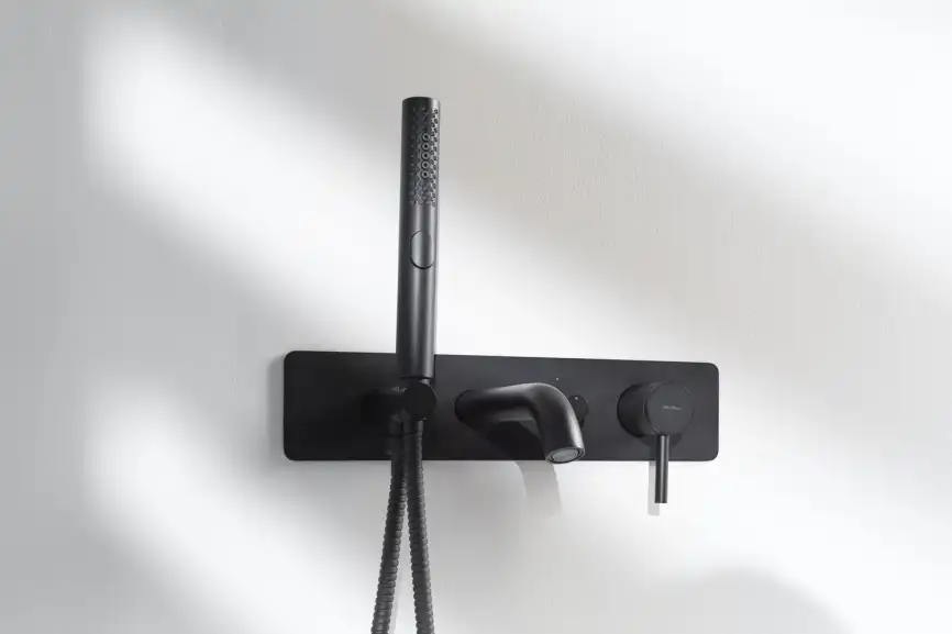 Смеситель для ванны с душем Allen Brau Priority 5.31006-31 встраиваемый, с внутренней частью, Черный матовый фото 8