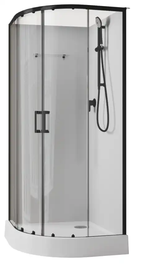 Душевая кабина Aquanet Passion EVO R Black 80x80 фото 4