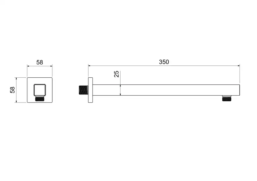 Держатель верхнего душа настенный Aquatek  AQ2175MB, Черный матовый фото 3
