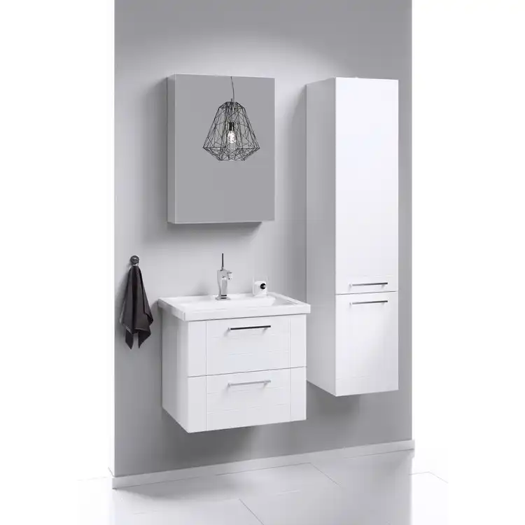 Тумба с раковиной подвесная Aqwella Manchester 60 см, MAN01062, цвет Белый фото 3