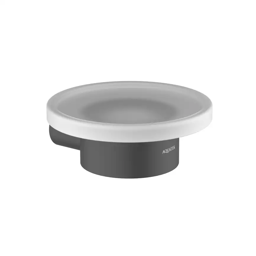 Мыльница для ванной Aquatek Лира AQ4403MB, Черный матовый фото 1