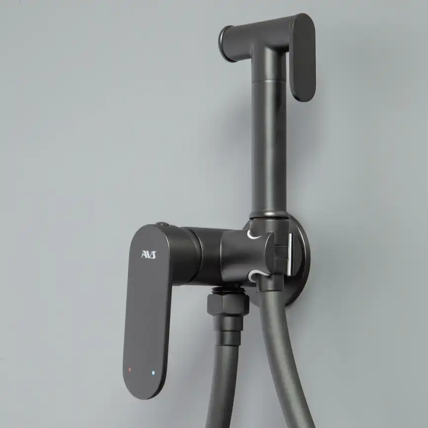 Гигиенический душ со смесителем AVS Beauty черный матовый, 811-531-MB фото 1