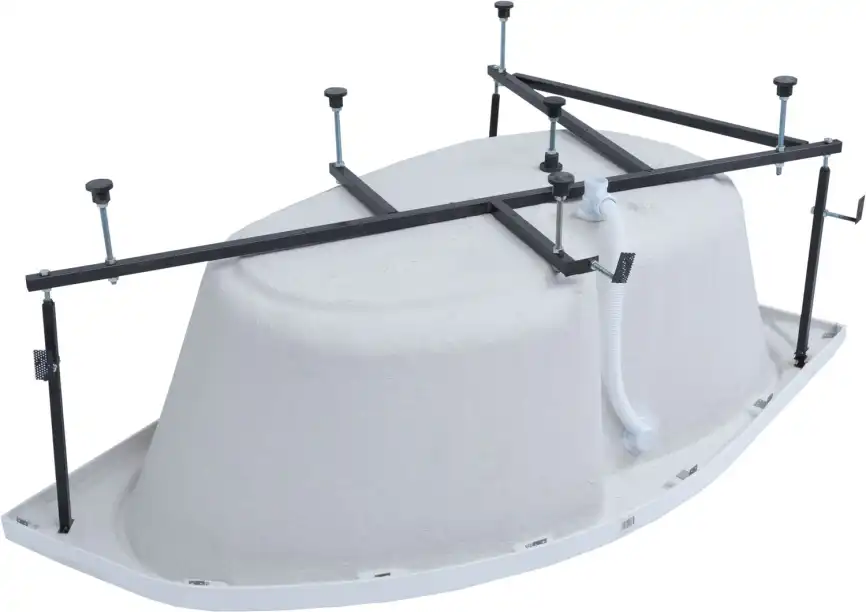 Акриловая ванна Aquanet Capri 160х100 правая (205386), на каркасе, белая фото 10