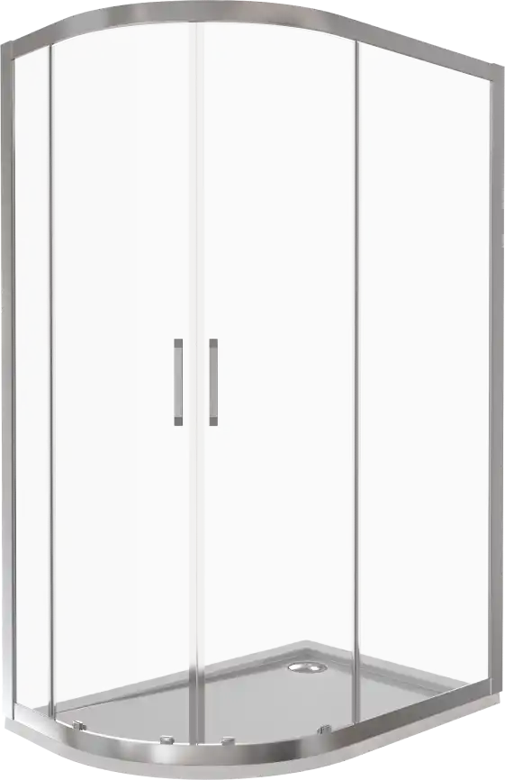 Душевой уголок Good Door LATTE R-120-C-WE профиль Белый стекло прозрачное фото 3