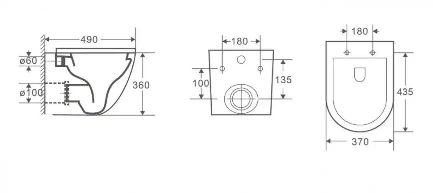 Унитаз подвесной CeramaLux 2197MW с сиденьем микролифт Белый матовый фото 3
